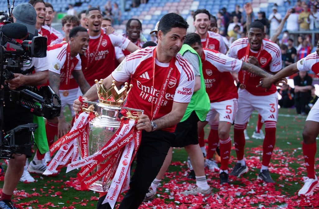 Mikel Arteta led Arsenal to the Premier League title